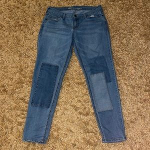 patchwork boyfriend jeans